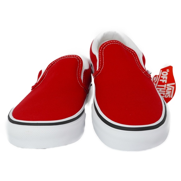 red classic slip on vans
